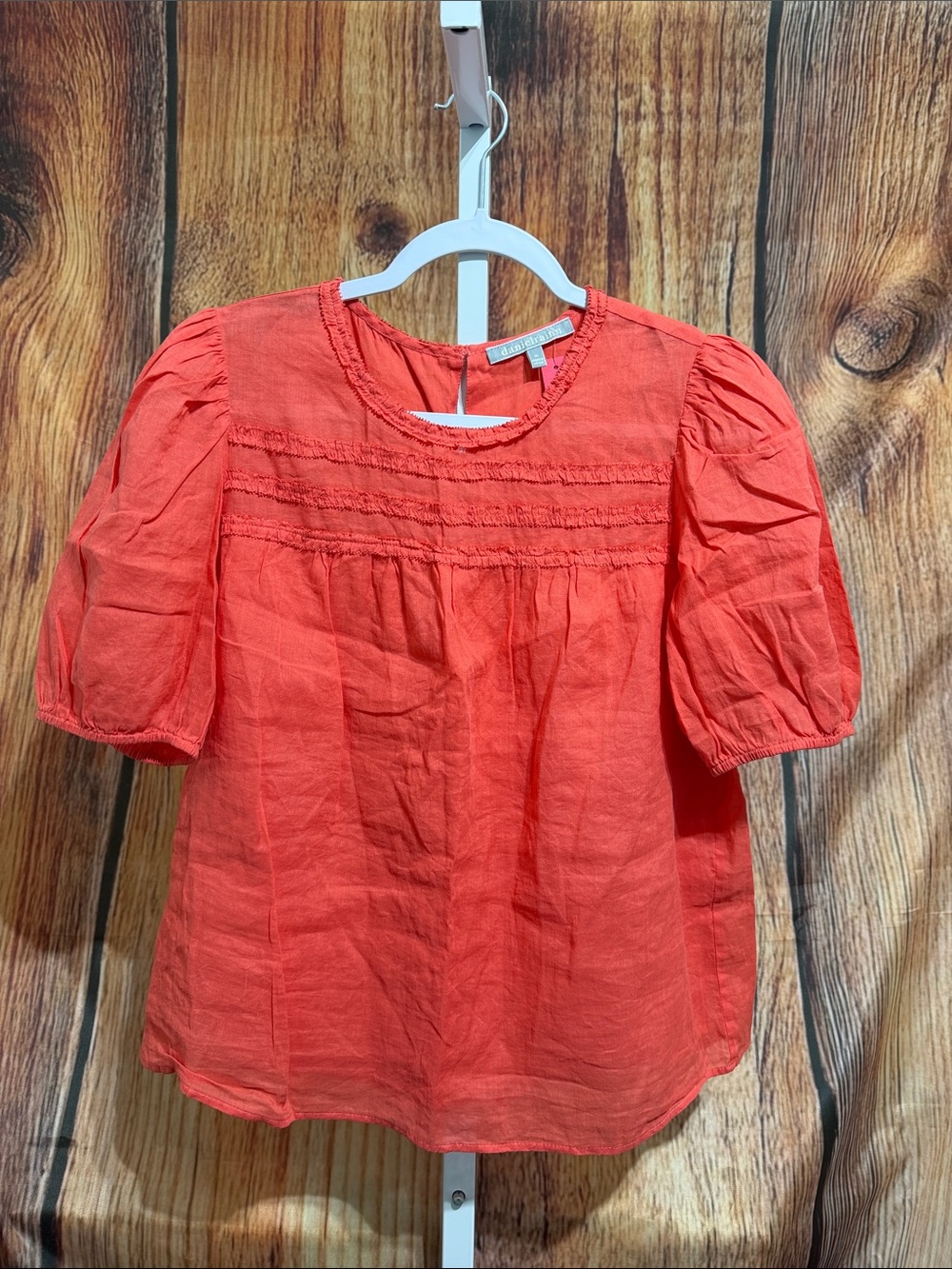 Daniel Rainn Lined Coral Blouse Size M